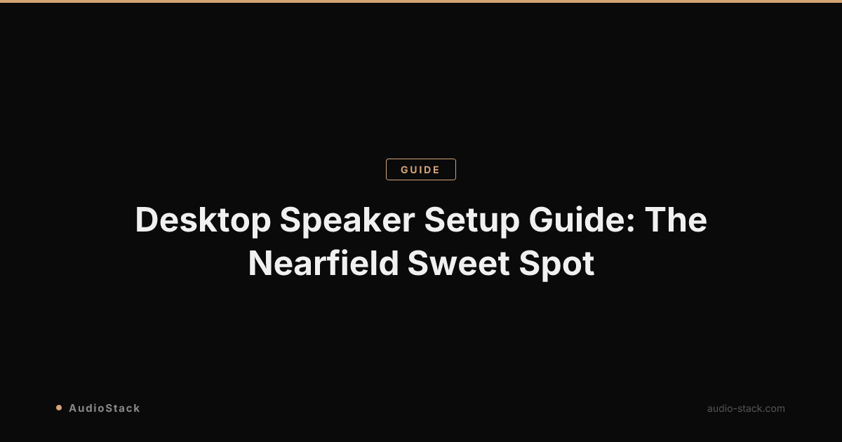 Desktop Speaker Setup Guide: The Nearfield Sweet Spot